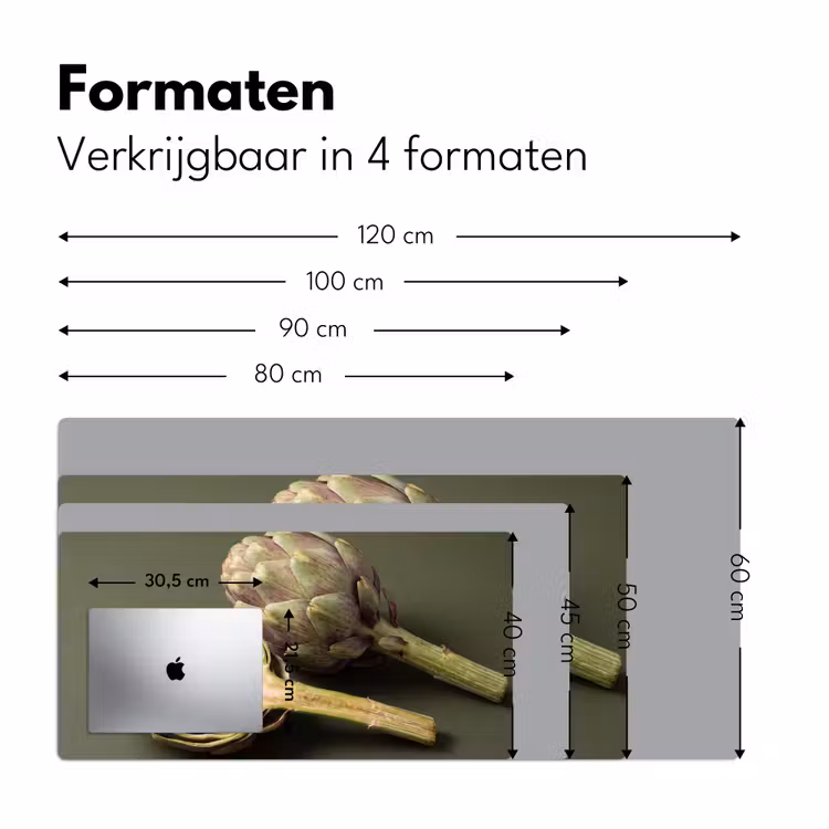 Desk Mat - Artichoke - Purple - Food - Artisjok - Paars - Voedsel Muismat XXL klein