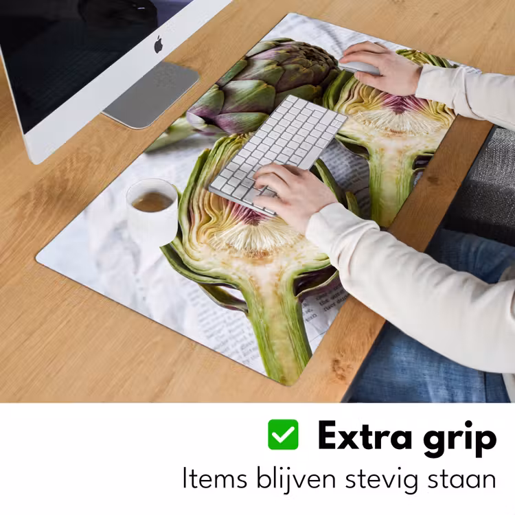 Desk Mat - Artichoke - Sliced - Food - Artisjok - Doorgesneden - Eten Muismat XXL klein