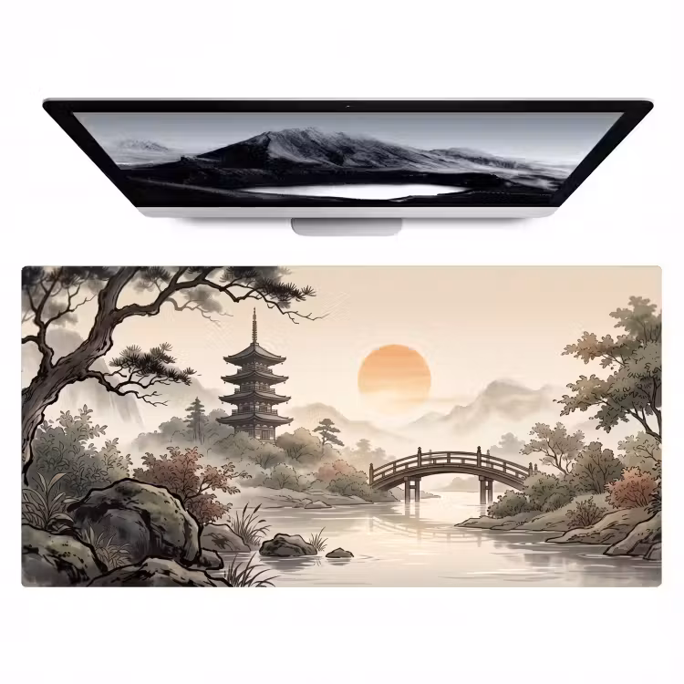 Azië - Landschap - Kleurrijk Muismat XXL klein -zzz3d