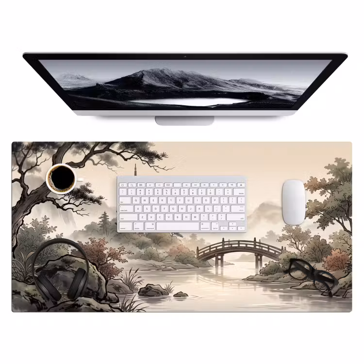 Azië - Landschap - Kleurrijk Muismat XXL klein -3d
