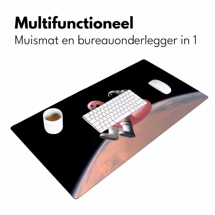 Astronaut - Flamingo - Zwemband - Roze Muismat XXL klein -sfeer4