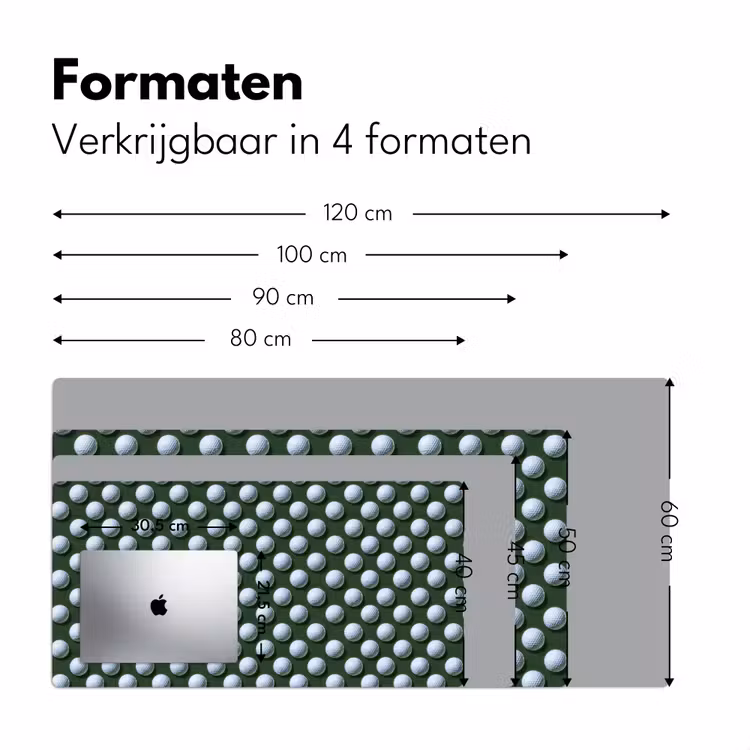 Ballen - Golf - Groen Muismat XXL klein 681 -sfeer5
