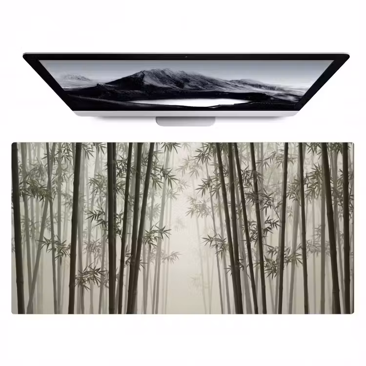Bamboe - Bos - Mist - Natuur Muismat XXL klein -zzz3d