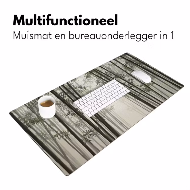 Bamboe - Bos - Mist - Natuur Muismat XXL klein -sfeer4