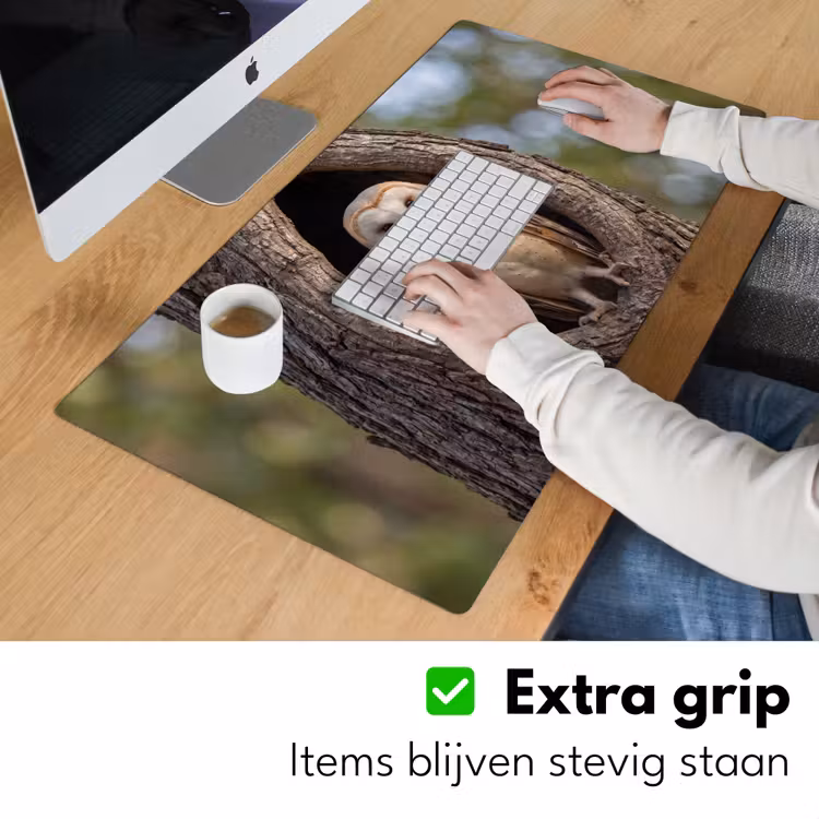 Kerkuil - Boom - Natuur - Bruin Muismat XXL klein -sfeer3