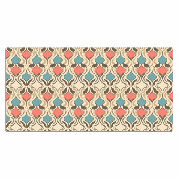 Barok - Retro - Kleurrijk Muismat XXL klein 681 -3d_leeg