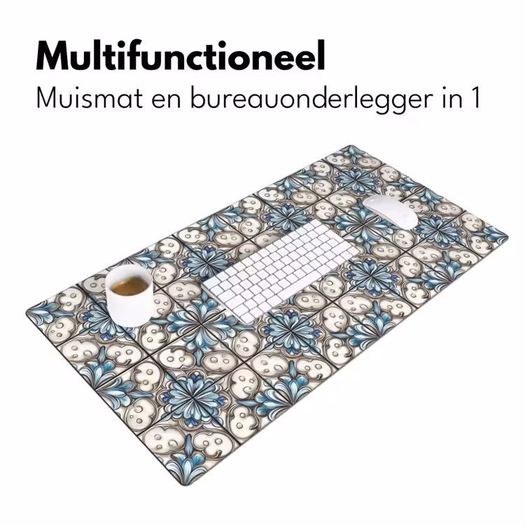 Barok - Tegel - Kleurrijk Muismat XXL klein 681 -sfeer4