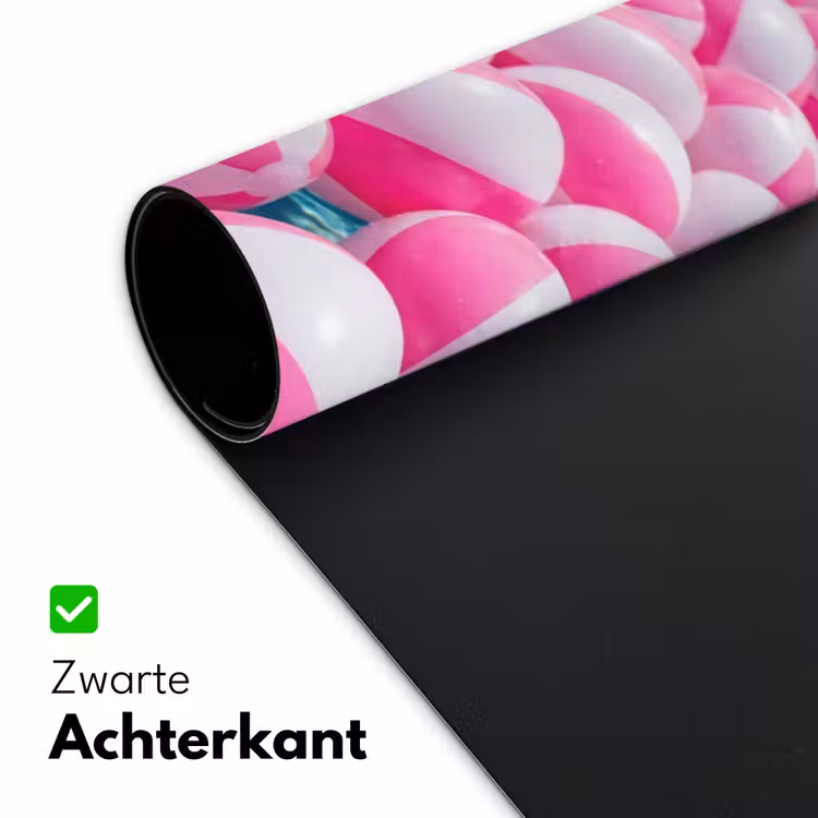Strandballen - Roze - Water Muismat XXL klein -sfeer2