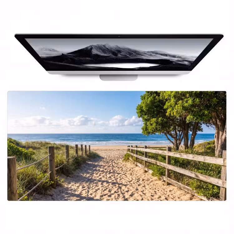 Strand - Zandpad - Oceaan - Natuur Muismat XXL klein -zzz3d