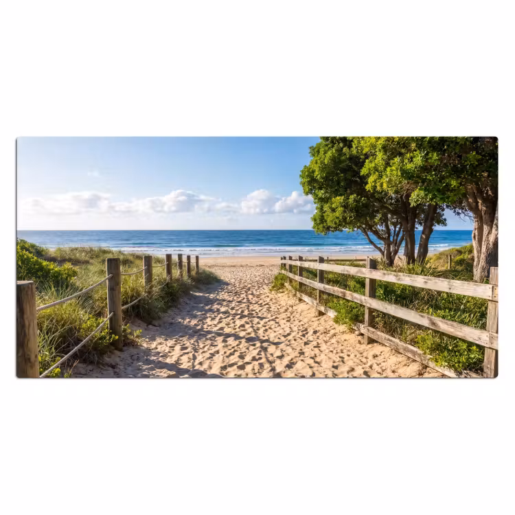 Strand - Zandpad - Oceaan - Natuur Muismat XXL klein -3d_leeg