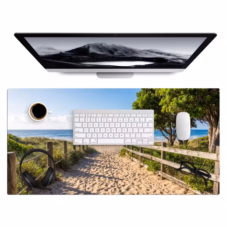 Strand - Zandpad - Oceaan - Natuur Muismat XXL klein -3d
