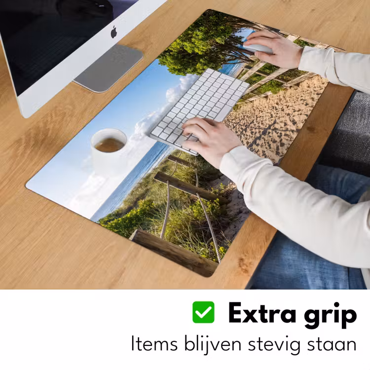 Strand - Zandpad - Oceaan - Natuur Muismat XXL klein -sfeer3