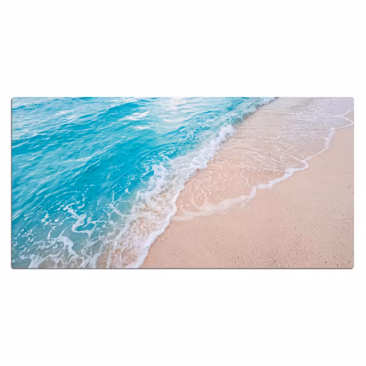 Strand - Zee - Golf - Natuur - Blauw Muismat XXL klein -3d_leeg
