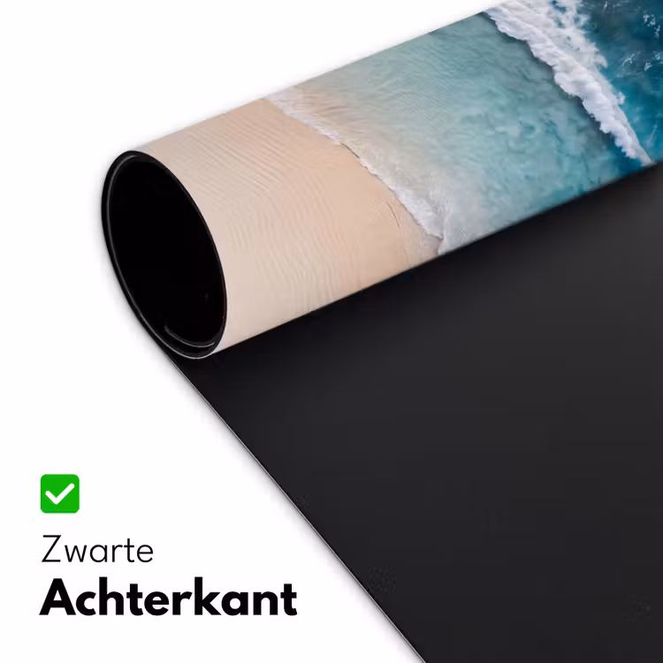 Strand - Zee - Golven - Natuur - Blauw Muismat XXL klein -sfeer2
