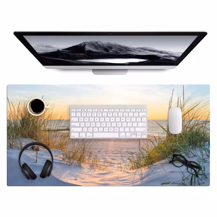 Strand - Zon - Duin - Gras - Zand - Horizon Muismat XXL klein -3d
