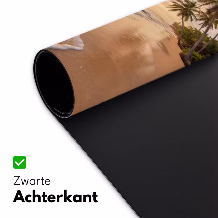 Strand - Zonsondergang - Tropisch - Natuur - Goud Muismat XXL klein -sfeer2