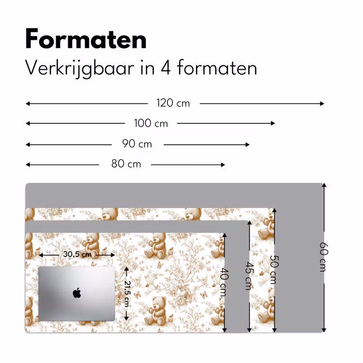 Beer - Tijdloos - Bruin Muismat XXL klein 681 -sfeer5