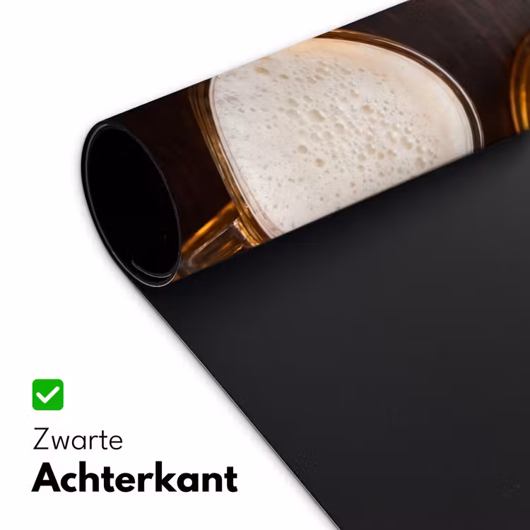 Bier - Glazen - Schuim - Hout - Drank Muismat XXL klein -sfeer2
