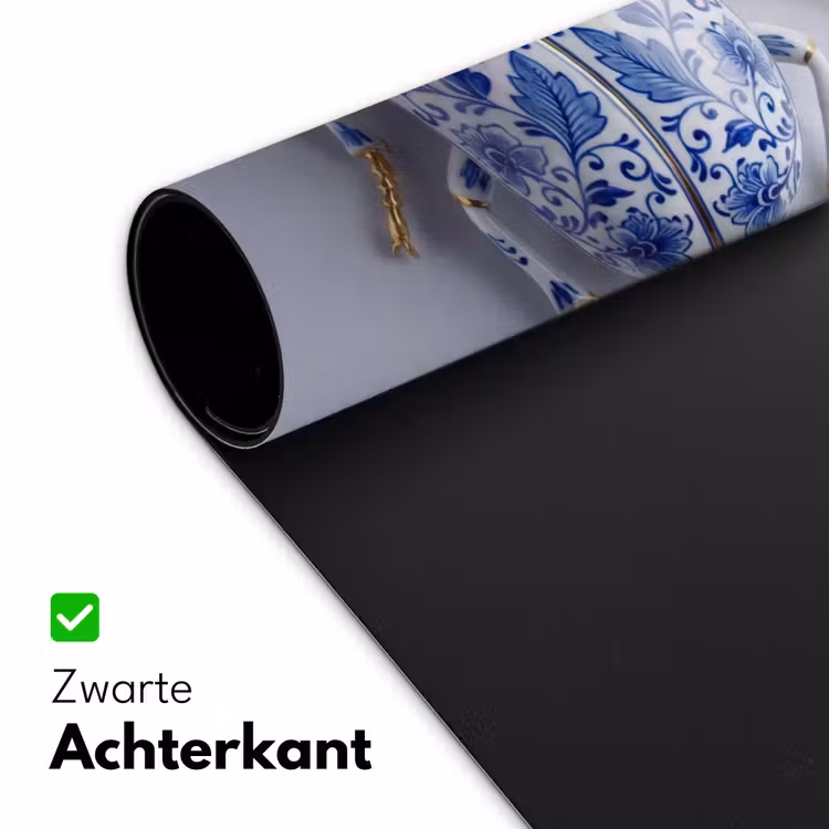 Kever - Delfts - Blauw - Goud Muismat XXL klein -sfeer2