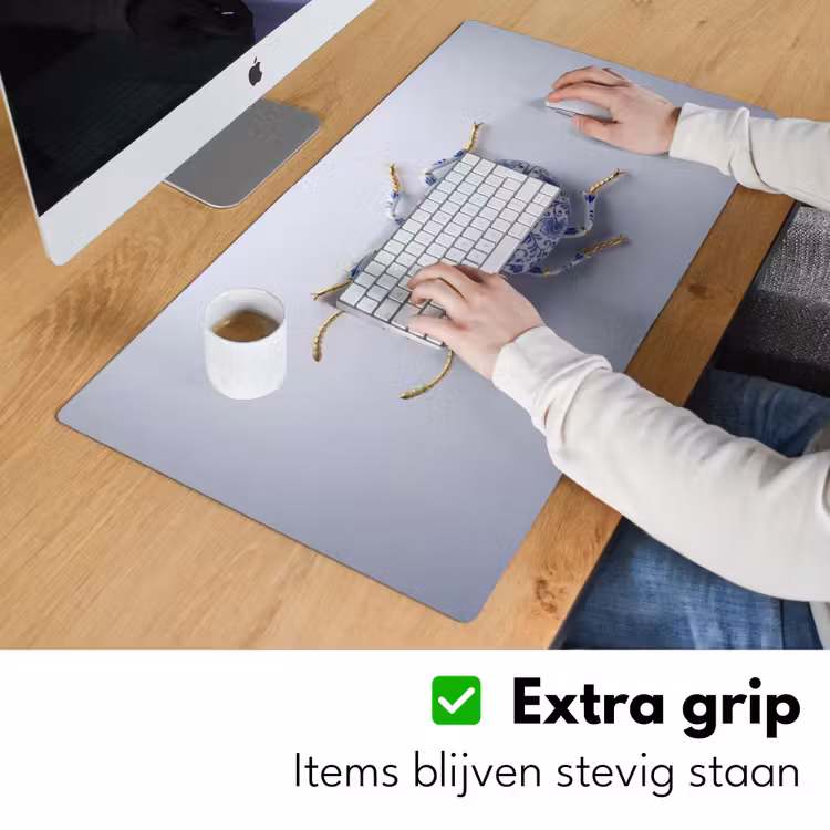 Kever - Delfts - Blauw - Goud Muismat XXL klein -sfeer3