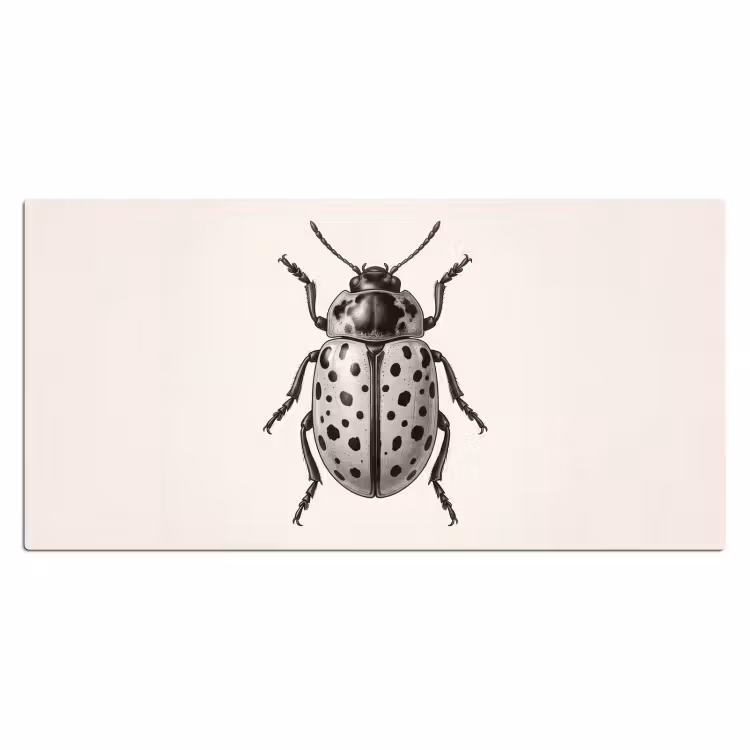Kever - Insect - Vintage Muismat XXL klein -3d_leeg