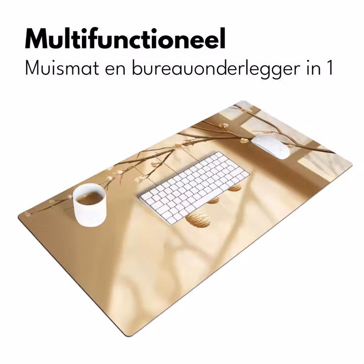 Beige - Paastak - Eieren Muismat XXL klein -sfeer4