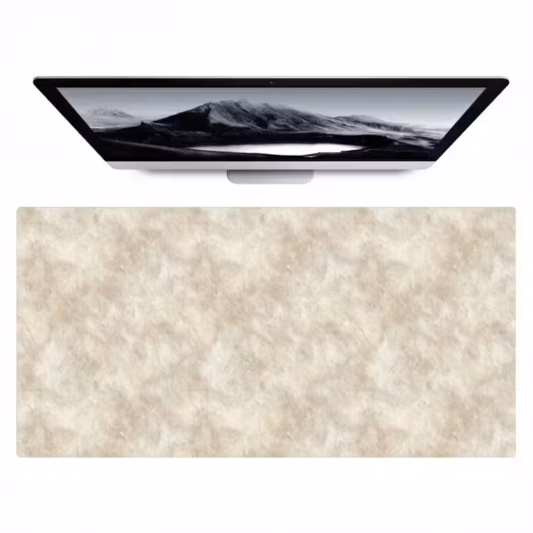 Beige - Reliëfstructuur - Natuursteen Muismat XXL klein 681 -zzz3d
