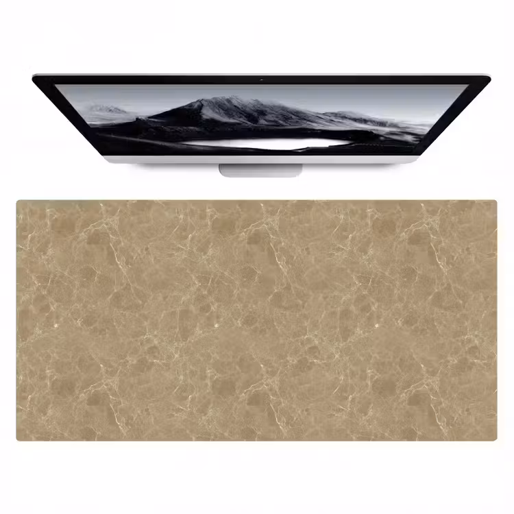 Beige - Marmer - Witte aders Muismat XXL klein 681 -zzz3d