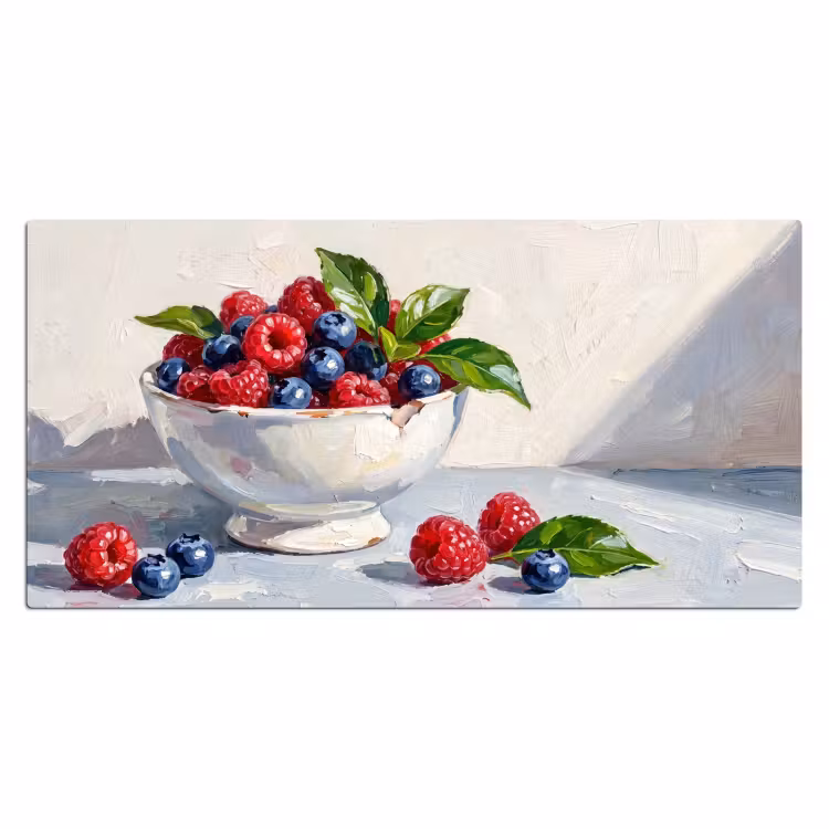 Desk Mat - Berries - Bowl - Food - Bessen - Kom - Eten Muismat XXL klein