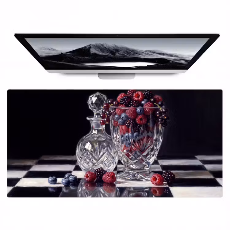 Desk Mat - Berries - Crystal - Still Life - Bessen - Kristal - Stilleven Muismat XXL klein