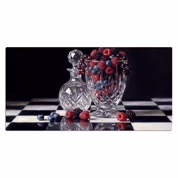 Desk Mat - Berries - Crystal - Still Life - Bessen - Kristal - Stilleven Muismat XXL klein