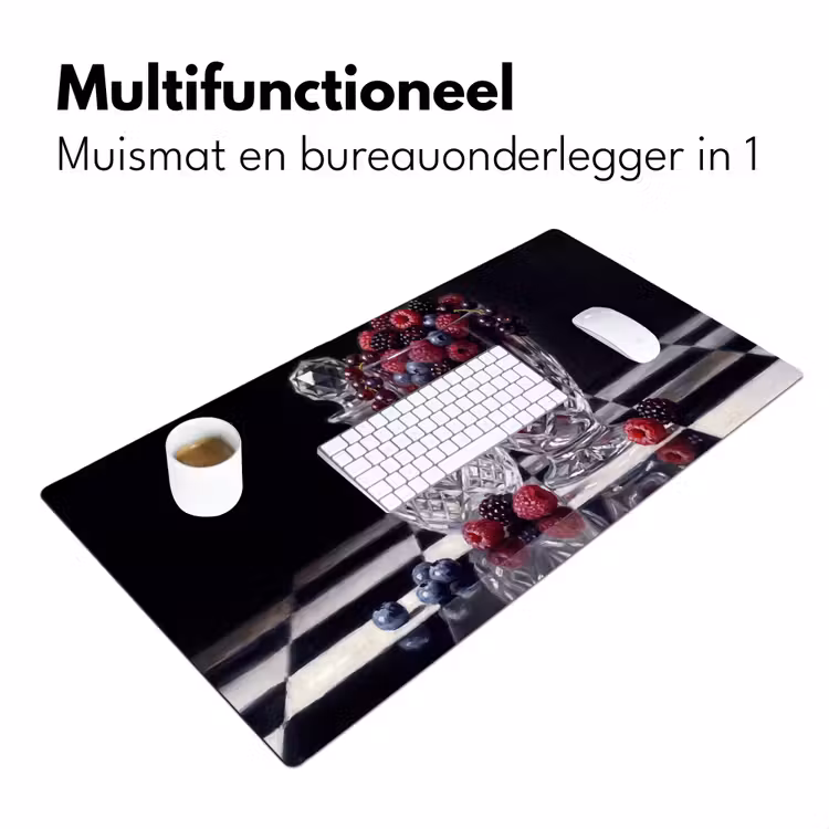 Desk Mat - Berries - Crystal - Still Life - Bessen - Kristal - Stilleven Muismat XXL klein