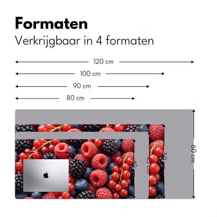 Bessen - Mix - Vers - Eten - Kleurrijk Muismat XXL klein -sfeer5