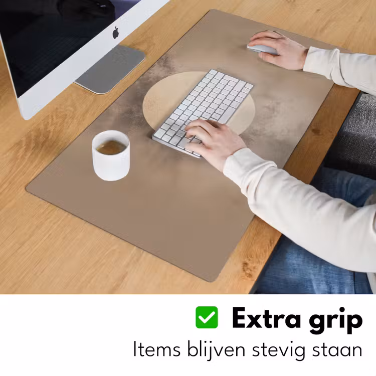 Vogel - Beige - Japandi Muismat XXL klein -sfeer3