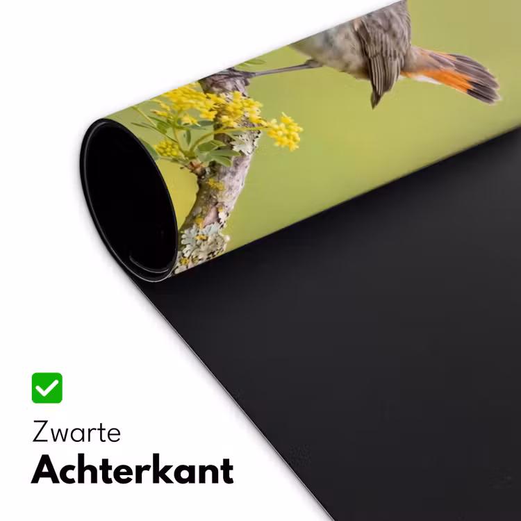 Vogel - Tak - Natuur - Kleurrijk Muismat XXL klein -sfeer2