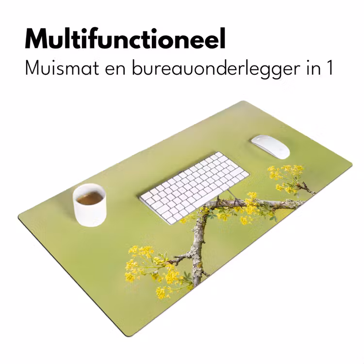 Vogel - Tak - Natuur - Kleurrijk Muismat XXL klein -sfeer4