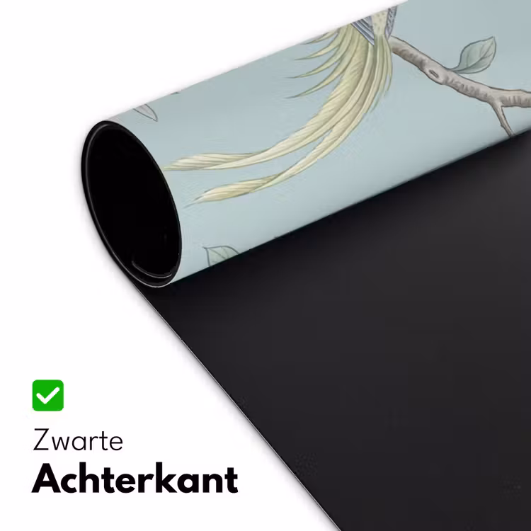 Vogel - Bloemen - Kleurrijk Muismat XXL klein -sfeer2