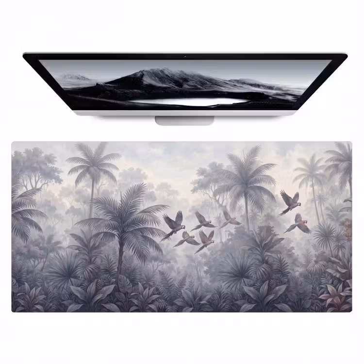 Vogel - Vliegend - Jungle - Vintage - Dieren Muismat XXL klein -zzz3d