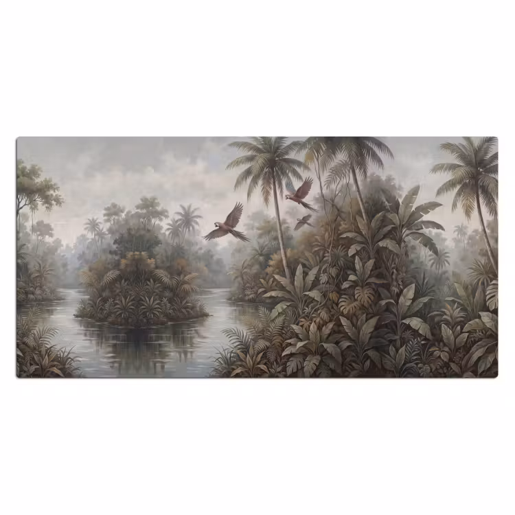 Vogel - Vliegend - Tropisch - Landschap - Klassiek Muismat XXL klein -3d_leeg