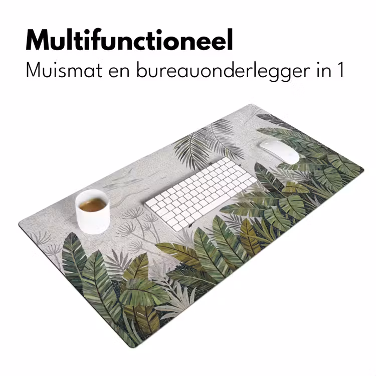 Vogel - Vliegend - Tropisch - Mozaïek - Groen Muismat XXL klein -sfeer4