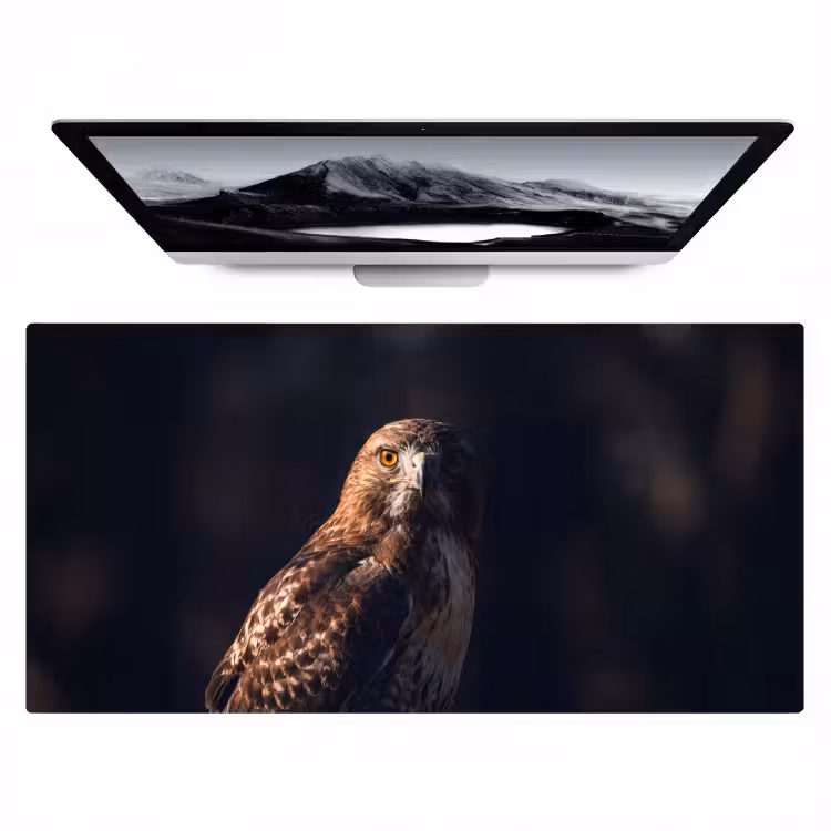 Roofvogel - Buizerd - Bruin Muismat XXL klein -zzz3d