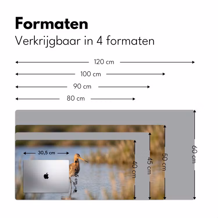 Vogel - Steltloper - Water - Natuur Muismat XXL klein -sfeer5
