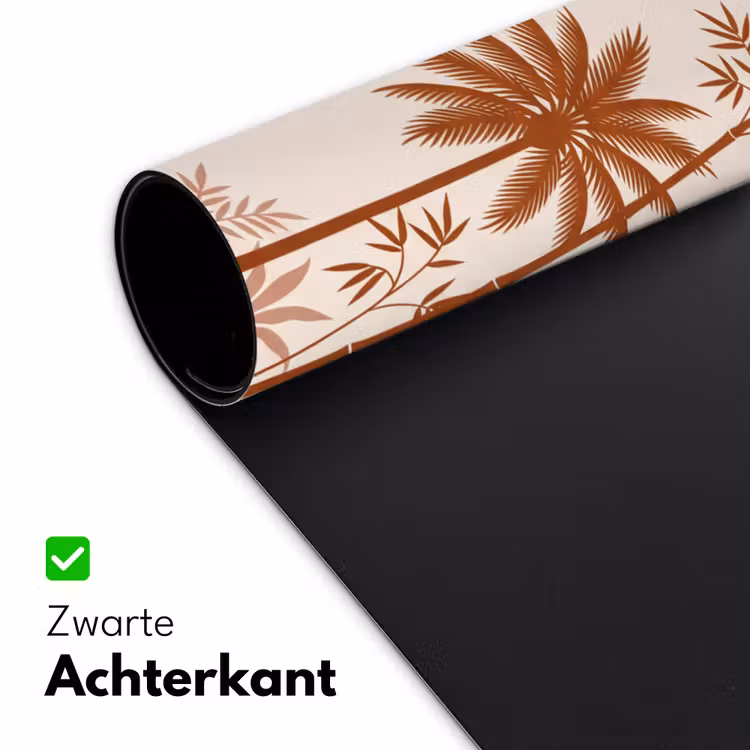 Vogel - Boom - Tropisch - Minimalistisch - Bruin Muismat XXL klein -sfeer2