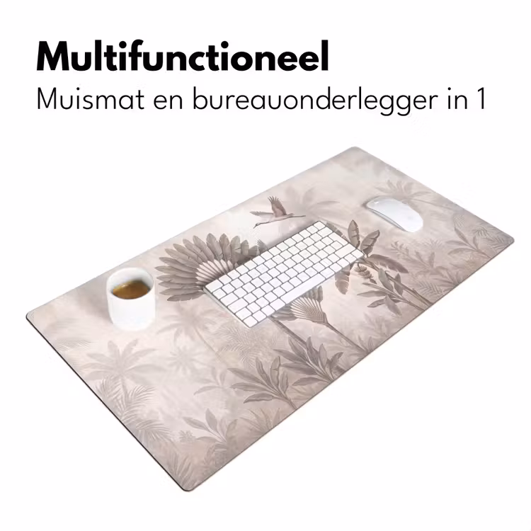 Vogel - Tropisch - Jungle - Natuur - Beige Muismat XXL klein -sfeer4