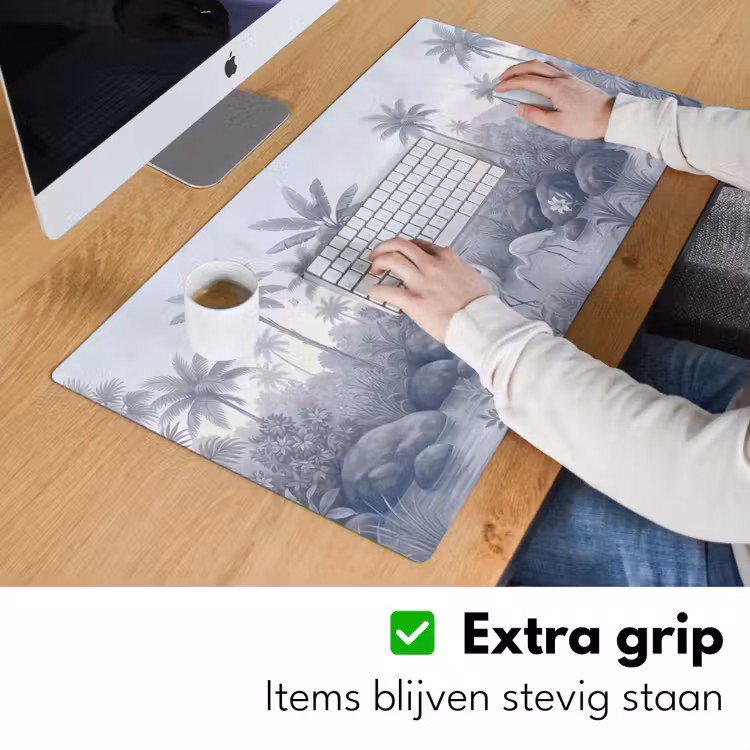 Vogel - Water - Tropisch - Natuur - Blauw Muismat XXL klein -sfeer3