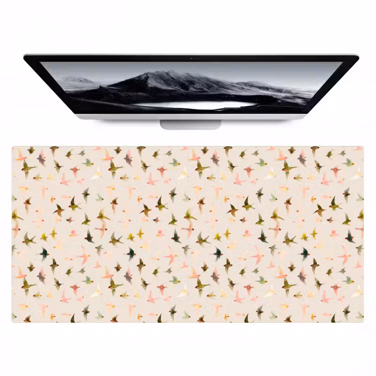 Vogels - Vliegen - Kleurrijk Muismat XXL klein 681 -zzz3d