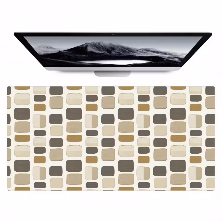 Blokken - Vintage - Grijs Muismat XXL klein 681 -zzz3d