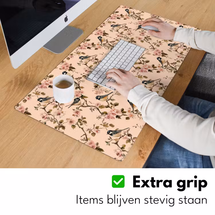 Bloesem - Koolmees - Roze Muismat XXL klein 681 -sfeer3