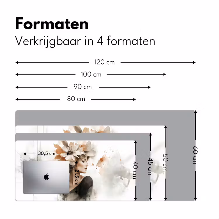 Bloesem - Portret - Gezicht Muismat XXL klein -sfeer5