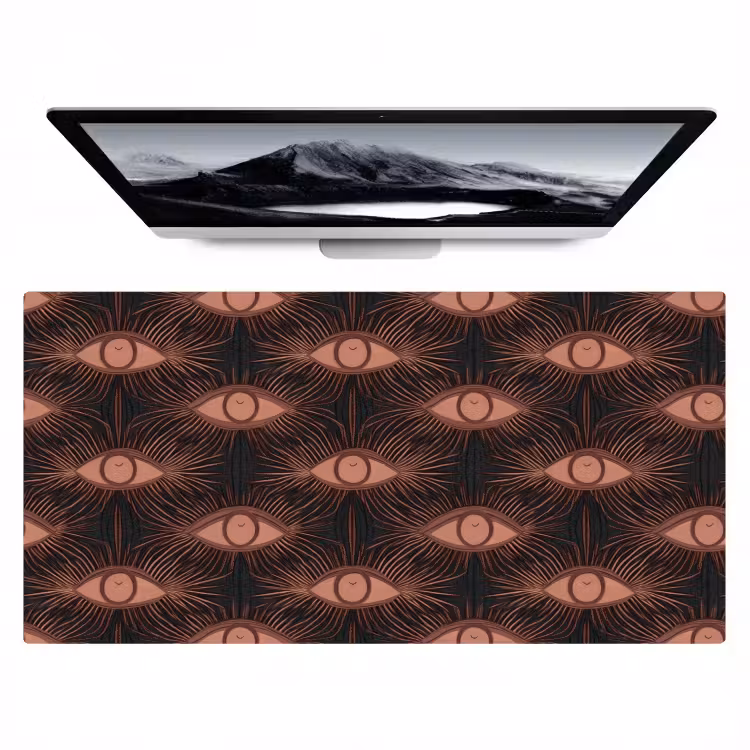 Boheems - Oog - Bruin Muismat XXL klein 681 -zzz3d
